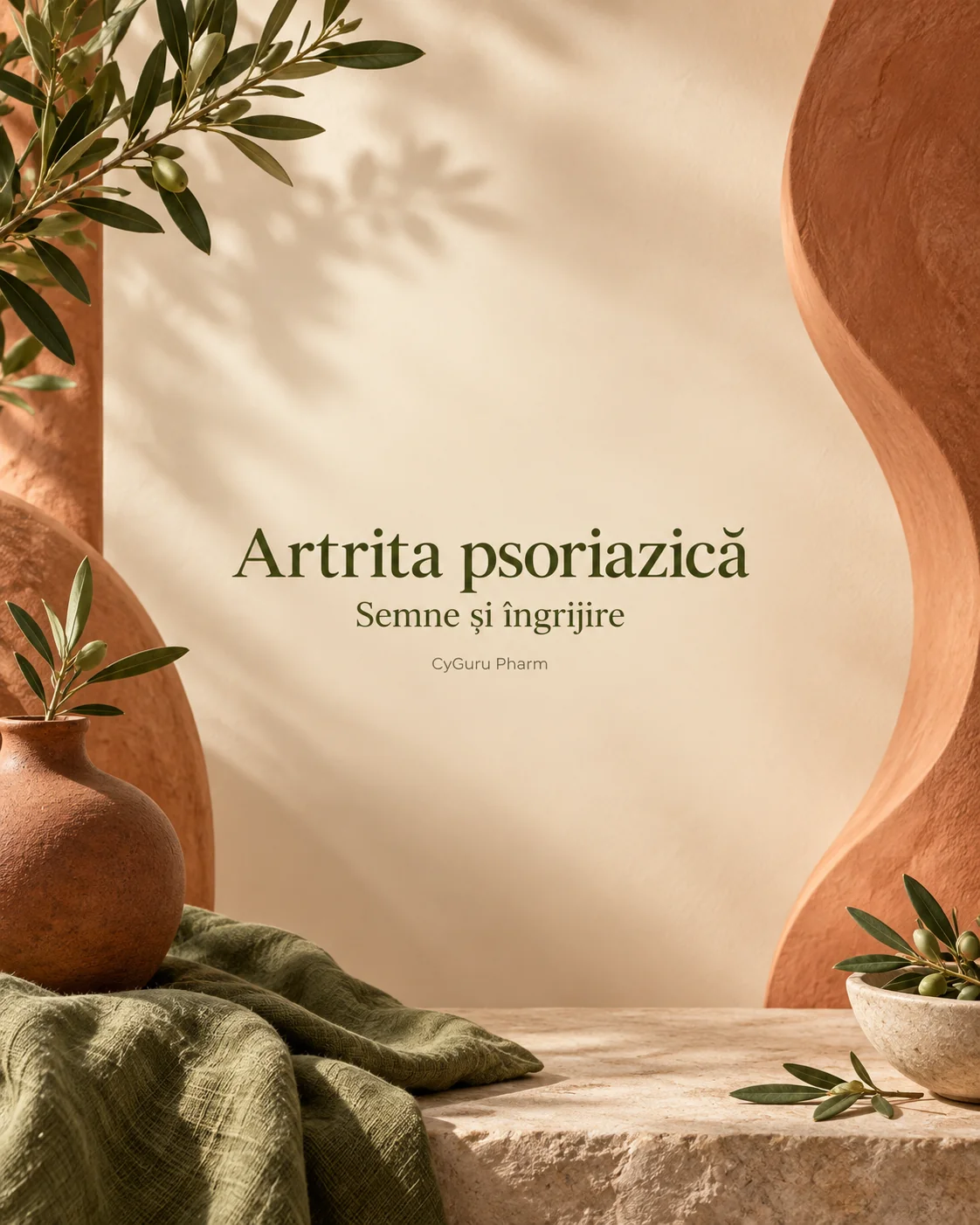 Artrita psoriazică — ilustrație editorială CyGuru Pharm